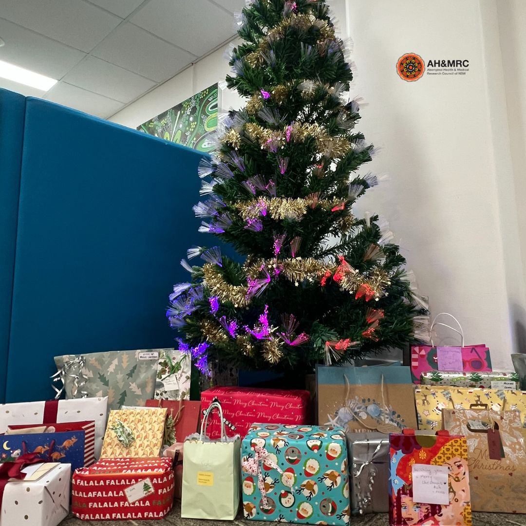 ahmrc's tweet photo. Kris Kringle paid a visit to the AH&amp;MRC office on Friday morning, followed by some delicious tucker as we cruised along the stunning Sydney Harbour.

A huge thank you to Tribal Warrior Cruises for hosting our Christmas party — highly recommended! https://t.co/7zmiGGtOph