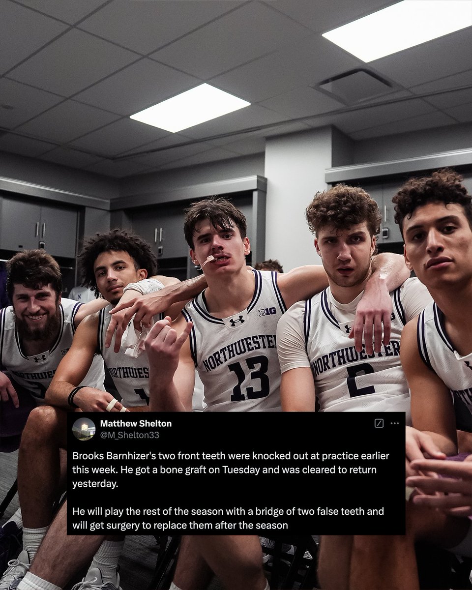 NUMensBball's tweet image. Brooks Barnhizer, Gritty as it Gets.