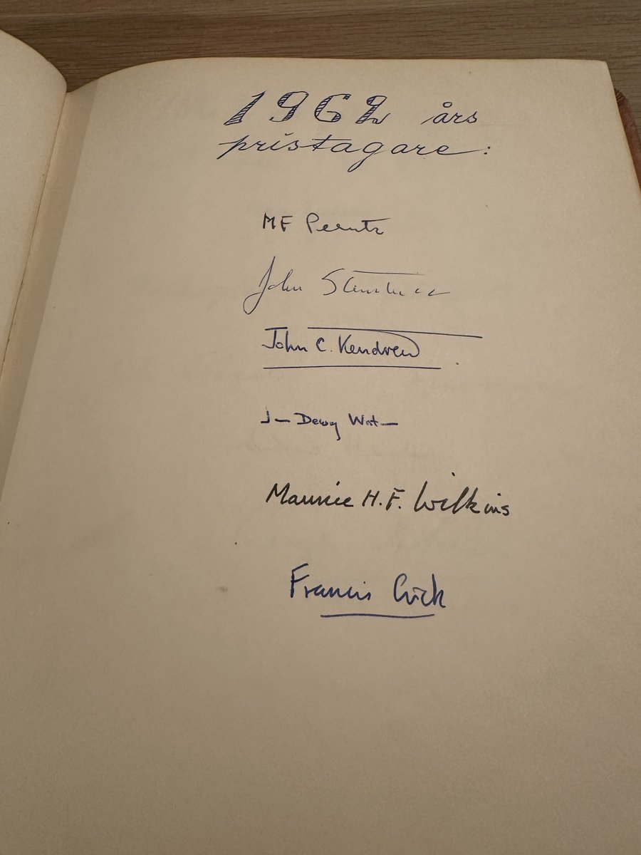demishassabis's tweet photo. An incredible experience beyond imagining to get to sign the great Nobel book, alongside many of my all-time scientific heroes: Einstein, Curie, Bohr, Planck, Schrodinger, Crick, Feynman… https://t.co/UEZgWYDR3O