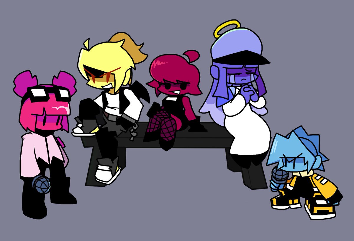 museknockdown's tweet image. You guys deserve at least a Teaser after we didn't release the mod on time

so here's a good look at Minus Muses in the mod
(yes we're actually doing a minus song)
#fnfminus