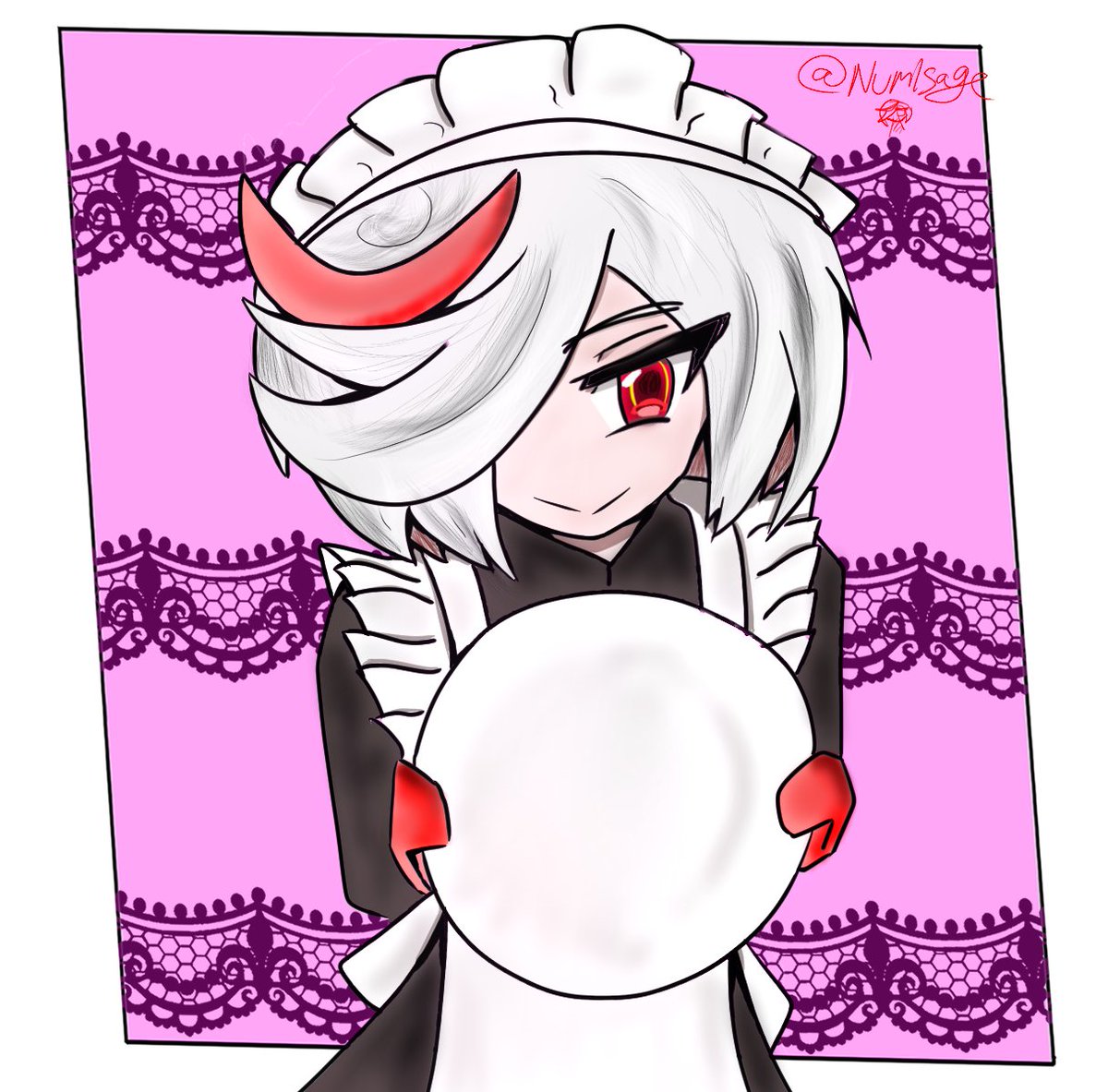 Num1Sage's tweet image. ok for todays art i drew 

maid sage
