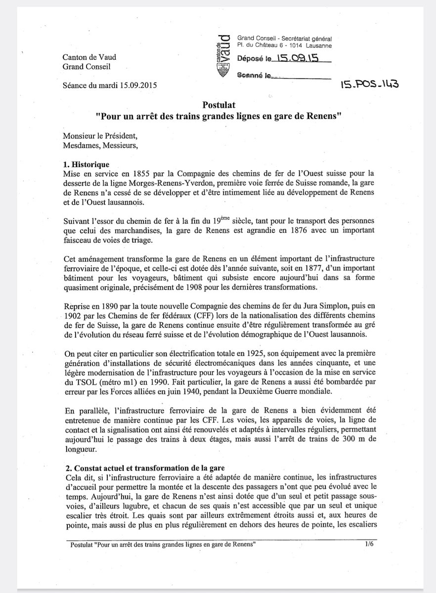 AlexandreRydlo's tweet photo. Depuis ce dimanche 15.12.2024, les trains grandes lignes s'arrêtent en gare #CFF de #Renens. Ce qui a toujours été logique à mes yeux et dans mon action politique depuis des années, le devient enfin dans la réalité. C'est une grande avancée! 👍🏻 #Vaud #Lausanne #Suisse #EPFL #UNIL https://t.co/SxkoZGfEc4