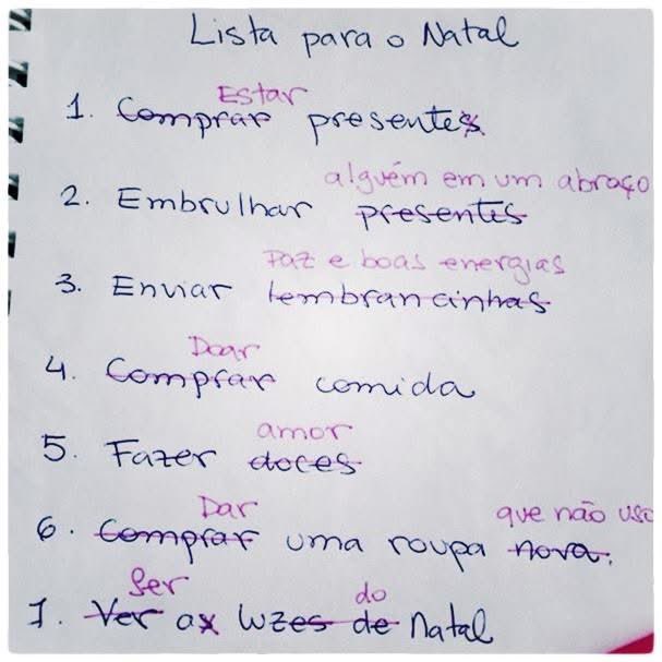 Minha lista de Natal