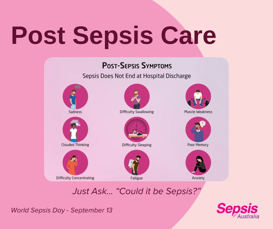 Post Sepsis Syndrome (PSS) describes physical, cognitive, emotional and behavioural effects of sepsis that can be short or long-term and can affect up to 50% of people who survive sepsis.

For more information and support visit: australiansepsisnetwork.net.au/information-an…