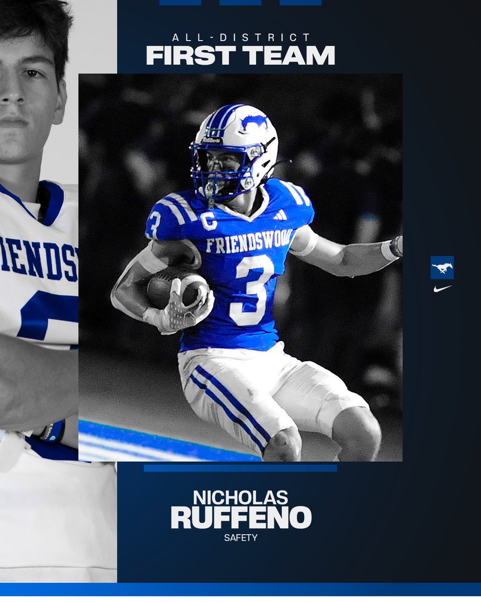 Congratulations to Nicholas Ruffeno for earning All-District 1st Team - Safety!

#LevelUp