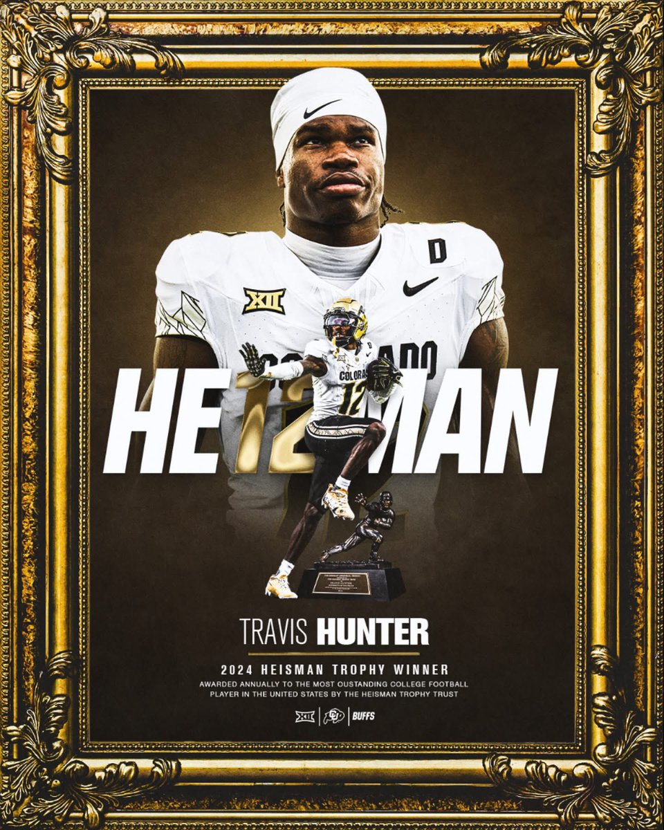 dewill1030's tweet photo. @TravisHunterJr @DeionSanders @CUBuffsFootball @ShedeurSanders congratulations well deserved.. great job prime also getting a heisman 2 years in.. wow now thats epic.. https://t.co/3VWnNN6E72