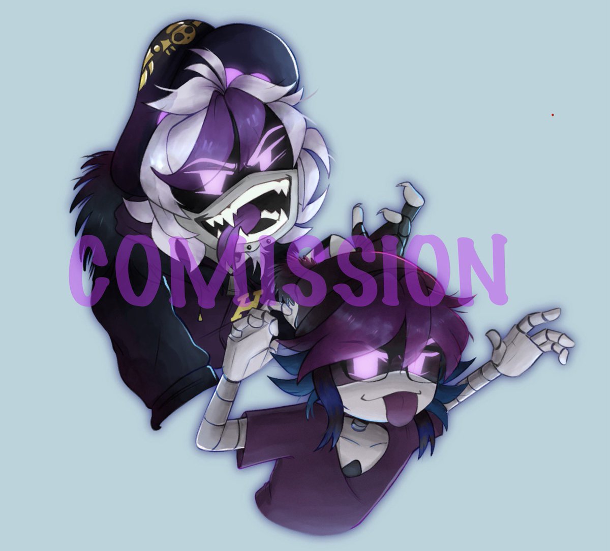 KBunink's tweet photo. I finished the comission for @Okamiwolf3 👀💜✨

#murderdronesAU #murderdronesfanart #MutationAU https://t.co/1oZAecQ0Yp