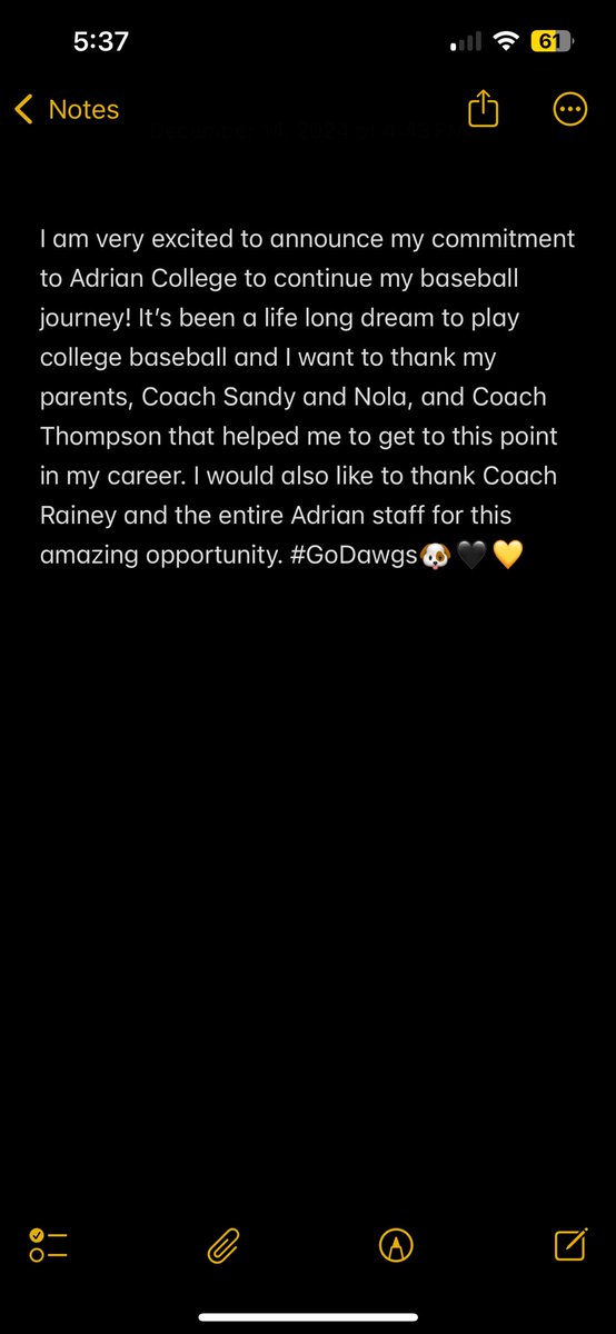 100% Committed!!
<a href="/AdrianBaseball/">Adrian College Baseball</a> <a href="/BaseballNOHS/">Keith Sandy</a> <a href="/IGRainey10/">Ivan G. Rainey IV</a> <a href="/CoachMartyT/">Coach Thompson</a> <a href="/BioSportHitting/">Alex Miklos</a> <a href="/biosportathlete/">BioSport Athletics</a>