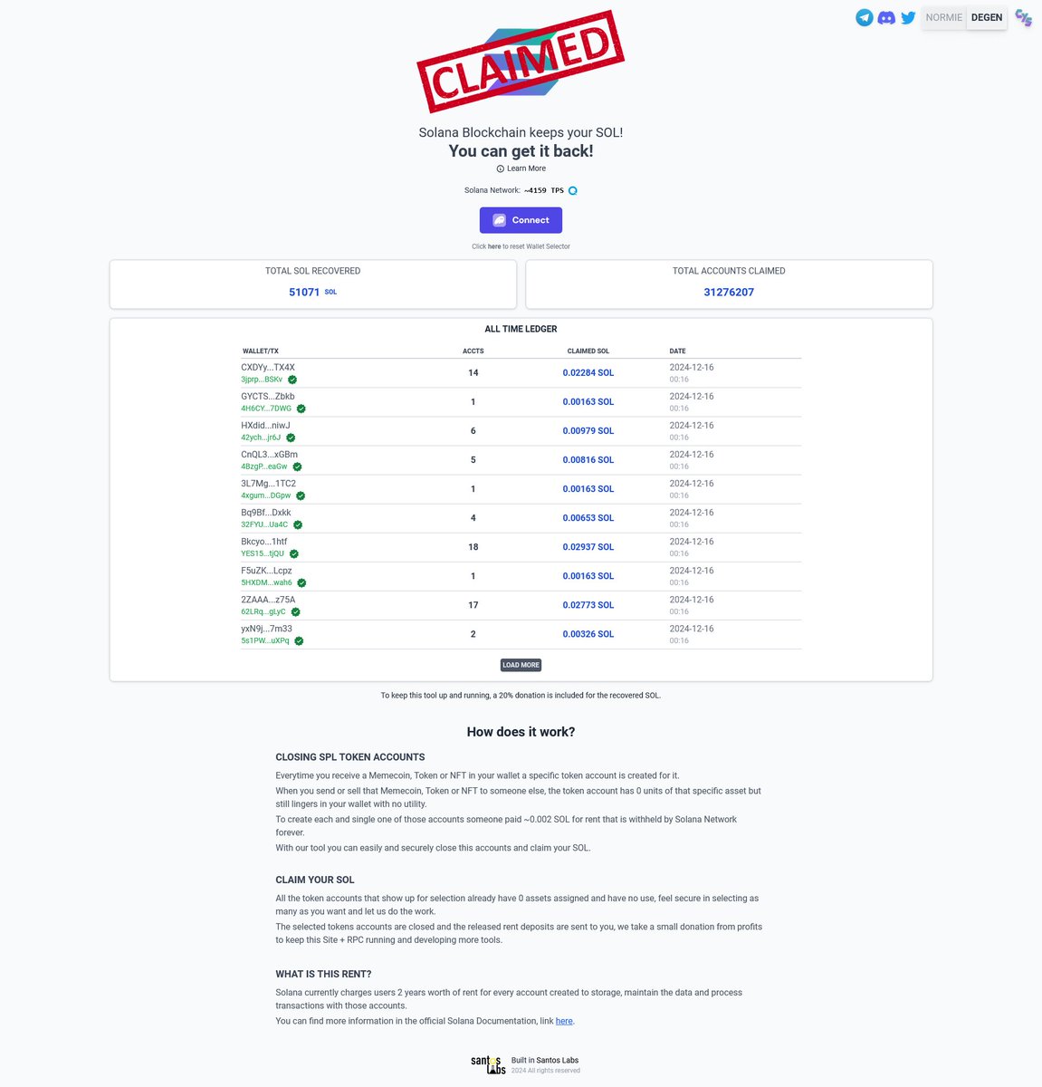 For all my degens that keep getting rugged
use this to claim your sol held from the blockchain

claimyoursol.com/wXk4nEhKaJg4Aw…