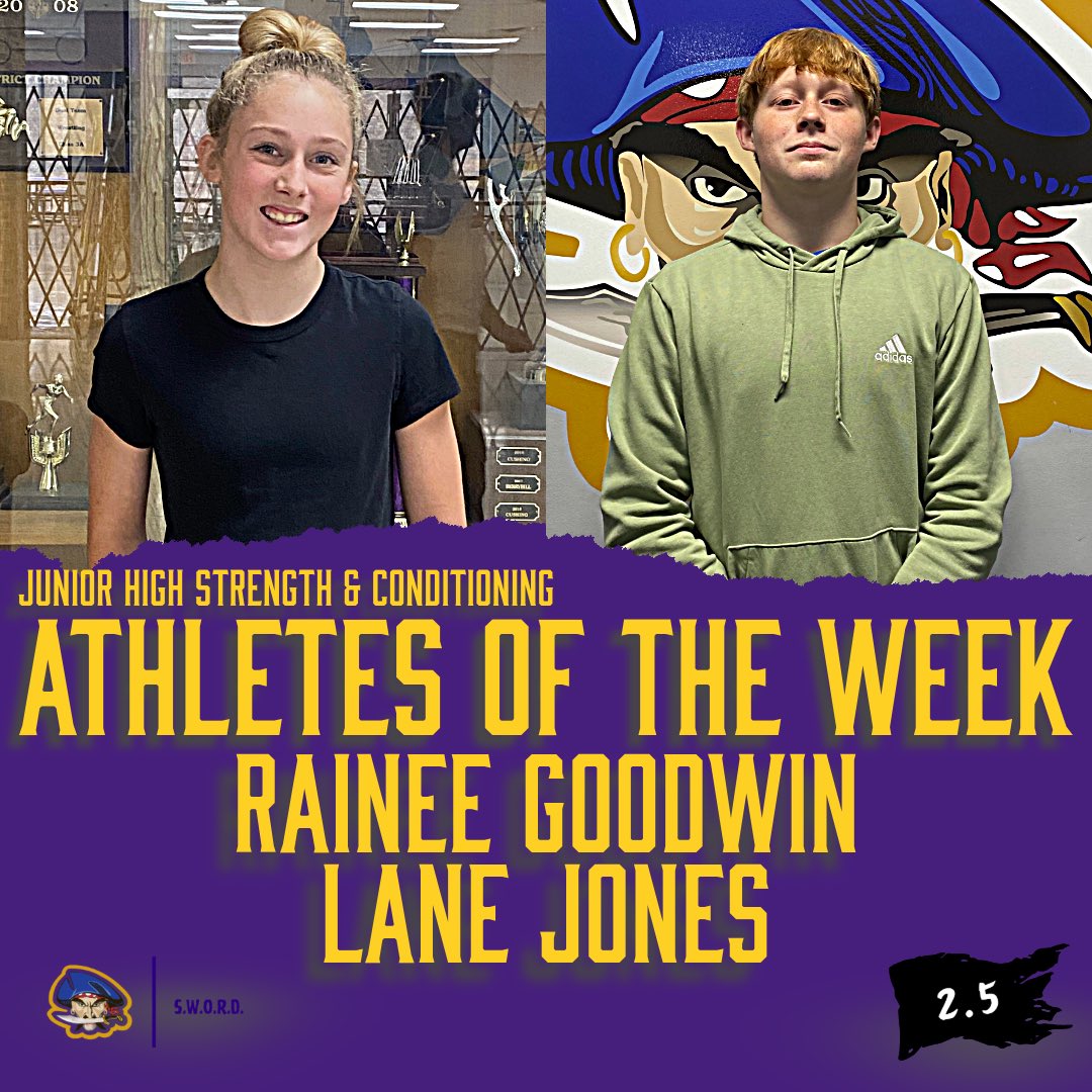 BristowPPFB's tweet photo. Congratulations to our Junior High Strength and Conditioning Athletes of the Week!
#ForgetheSWORD https://t.co/CoOfWd8JXD