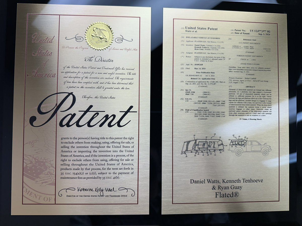 Hope all the Chinese factories on Alibaba know that we will enforce our patents. #patented #flated #alibaba #dontfuckwithus