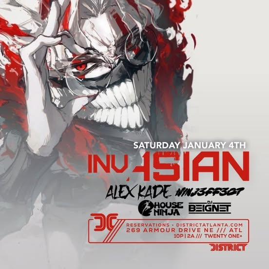 House Ninja (@houseninjamusic) on Twitter photo Heroes, I'm beyond excited to be opening for <a href="/AlexKadeMusic/">ALEX KADE 🥁🎧</a> January 4th for InvAsian's New Year’s Anime Party at District Atlanta. Join us for a night filled with electrifying music, cosplay, special performances, and more! eventbrite.com/e/invasian-tic… Heroes, I'm beyond excited to be opening for <a href="/AlexKadeMusic/">ALEX KADE 🥁🎧</a> January 4th for InvAsian's New Year’s Anime Party at District Atlanta. Join us for a night filled with electrifying music, cosplay, special performances, and more! eventbrite.com/e/invasian-tic…