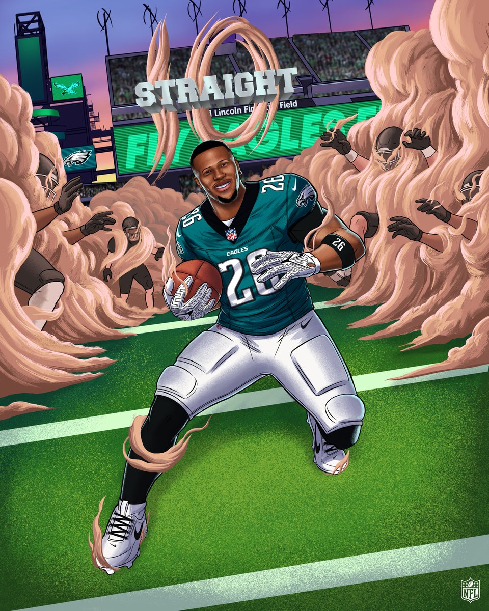 NFL's tweet photo. 10 straight wins for Philly 🦅 https://t.co/PvcnhGmYnz