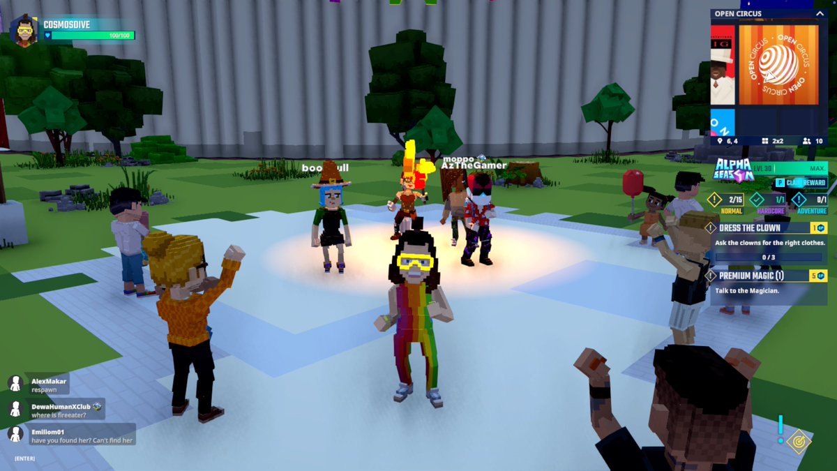 cosmosdive's tweet photo. Watching Firebreather Sonia perform in Open Circus in @TheSandboxGame. Talk about playing with fire! 🔥🎪 https://t.co/9SE04Y9rvM #TheSandbox #AlphaSeason4 #AS4SocialChallenge https://t.co/JCyv9EdSz2