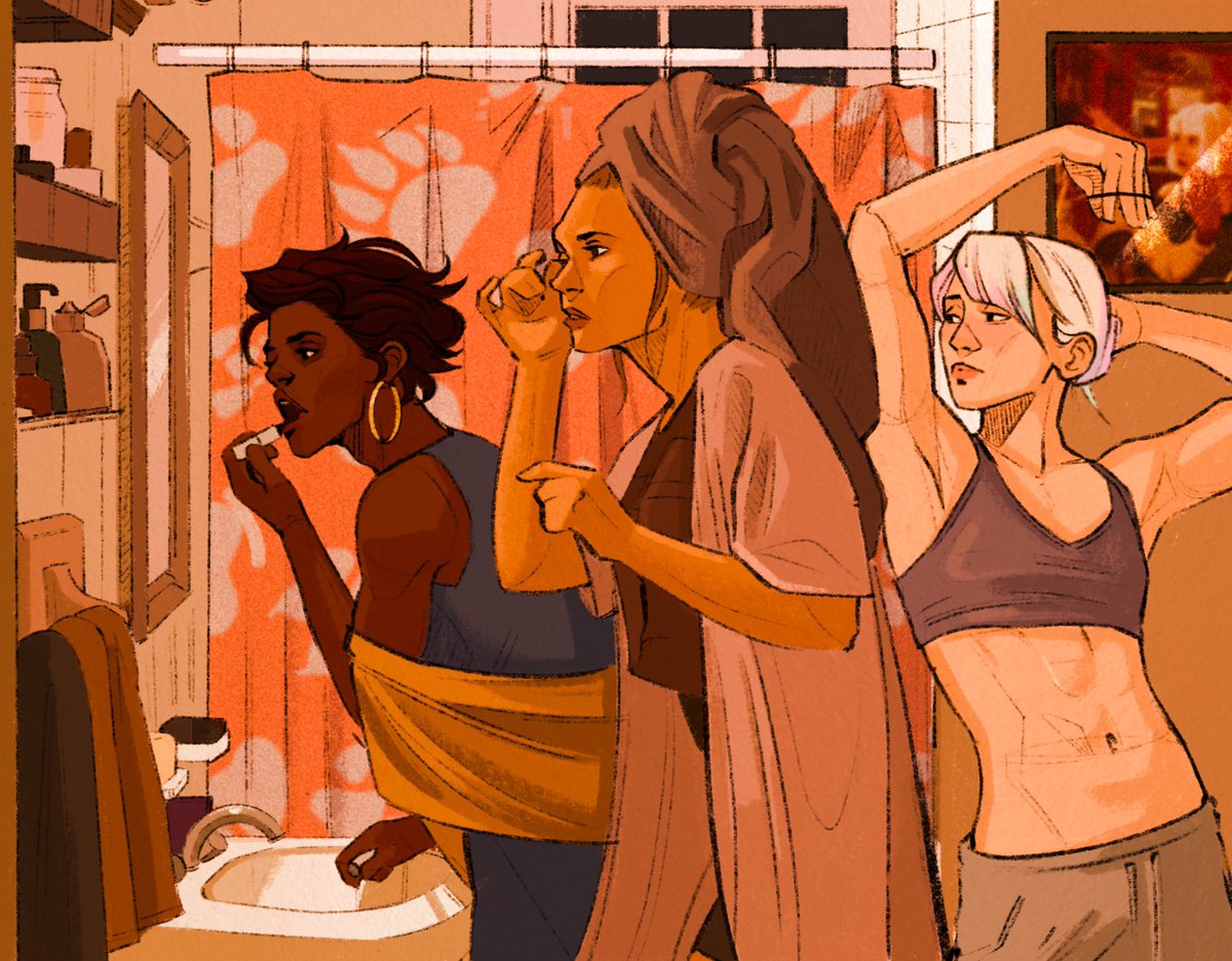 vanhem_art's tweet photo. fox girls getting ready for the banquet <3 #aftg #allforthegame #art https://t.co/FWBjVxM1oB