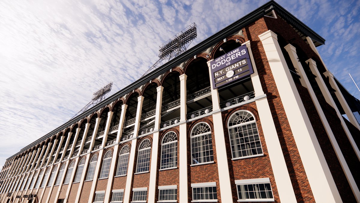 SportsBandbox's tweet photo. Better get your tickets...Willie Mays and the NY Giants will trek across town to Ebbets Field to face the Dodgers in this National League intracity rivalry. #Brooklyn #Dodgers #VirtualEbbets #NotAI https://t.co/asQs5o8MyQ