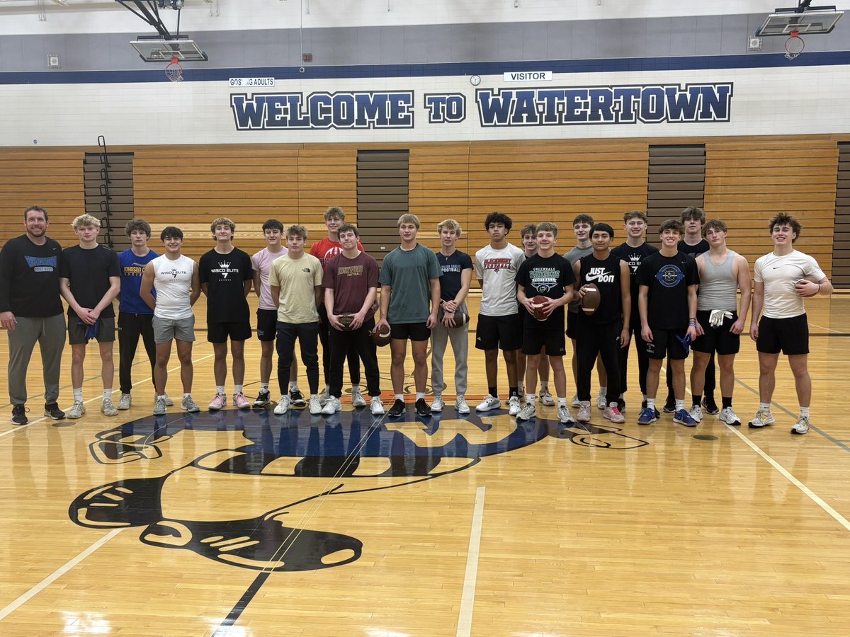 Benji Kamrath (@b19kamrath) on Twitter photo We had a fantastic Elite QB Camp today at Watertown HS! This group of extremely talented QBs worked hard, were coachable, and got better! Thanks to all the Watertown wide receivers that helped us out by catching balls. <a href="/MJ_NFLDraft/">Mark Johnson</a> <a href="/jockosports/">Mike Jocko Jacques</a> <a href="/GoslingFootball/">Watertown Goslings Football</a> <a href="/GoslingsUpdates/">Watertown Goslings Sports Updates</a> We had a fantastic Elite QB Camp today at Watertown HS! This group of extremely talented QBs worked hard, were coachable, and got better! Thanks to all the Watertown wide receivers that helped us out by catching balls. <a href="/MJ_NFLDraft/">Mark Johnson</a> <a href="/jockosports/">Mike Jocko Jacques</a> <a href="/GoslingFootball/">Watertown Goslings Football</a> <a href="/GoslingsUpdates/">Watertown Goslings Sports Updates</a>