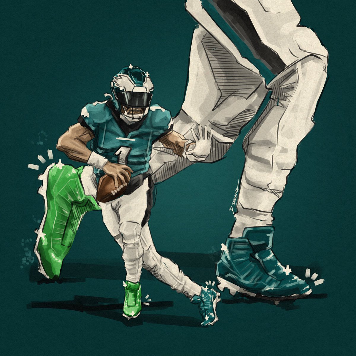 dhwanisaraiya_'s tweet photo. so nice, had to draw ‘em twice ✌🏽👟

#FlyEaglesFly https://t.co/buNrvp5D5T