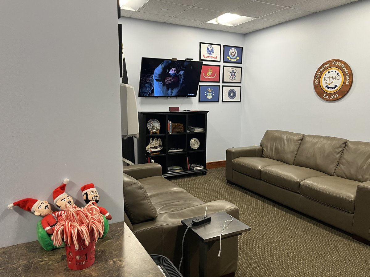 RIMO (@rimozero6) on Twitter photo We are ready for block leave!
Over 150 volunteers, 93 shifts, a Quick Reaction Force (QRF) standing by for immediate action, fully stocked shelves, nine recliners, two couches and a load of candy canes!
<a href="/RI_VETS/">RI Office of Veterans Services</a> <a href="/NIROPE/">Cardi's Furniture & Mattresses</a> <a href="/warwickripd/">Warwick Police</a> <a href="/WarwickFD/">Warwick Fire Dept</a> <a href="/IFlyRhodeIsland/">Rhode Island T. F. Green International Airport</a> We are ready for block leave!
Over 150 volunteers, 93 shifts, a Quick Reaction Force (QRF) standing by for immediate action, fully stocked shelves, nine recliners, two couches and a load of candy canes!
<a href="/RI_VETS/">RI Office of Veterans Services</a> <a href="/NIROPE/">Cardi's Furniture & Mattresses</a> <a href="/warwickripd/">Warwick Police</a> <a href="/WarwickFD/">Warwick Fire Dept</a> <a href="/IFlyRhodeIsland/">Rhode Island T. F. Green International Airport</a>