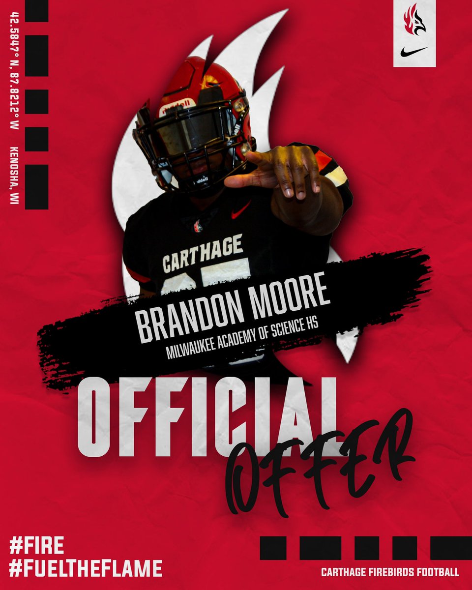 moorebrandon_54's tweet photo. After an amazing talk with @CoachPopino I am blessed to receive my third offer from Carthage university❤️ 
@CoachRico15 @travisWSN @MJ_NFLDraft https://t.co/iJB1fQwVnM