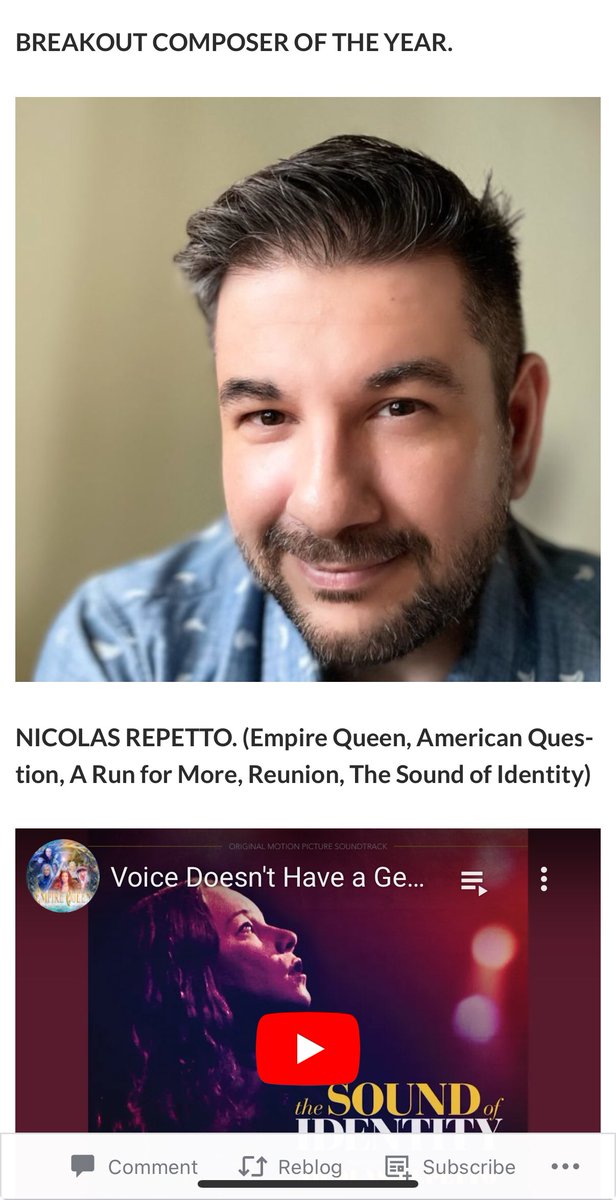 CDO7's tweet image. We’re so excited to announce that Empire Queen composer Nicolas Repetto has received yet another award. “Best Score for a Fantasy Film” from the Movie Music International Awards!  He’s their “Breakout Composer of the Year!”
 Way to go Nick!!!