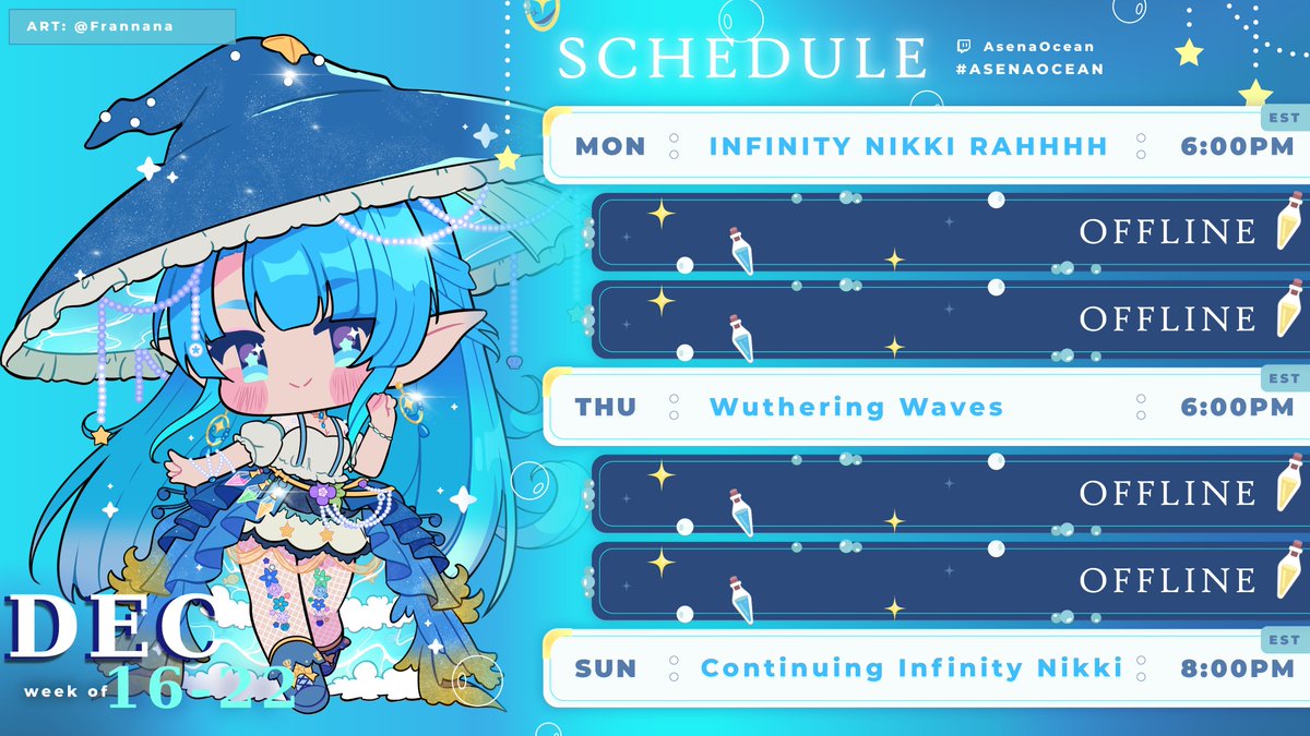 Asena0cean's tweet photo. I'm Back~~~ 
I might change it up a little but this is the plan
#VTubersAreStillWatching 
#vtuber
#Vtubers 
#InfinityNikki 
#WutheringWaves https://t.co/fHTx8XIkuu