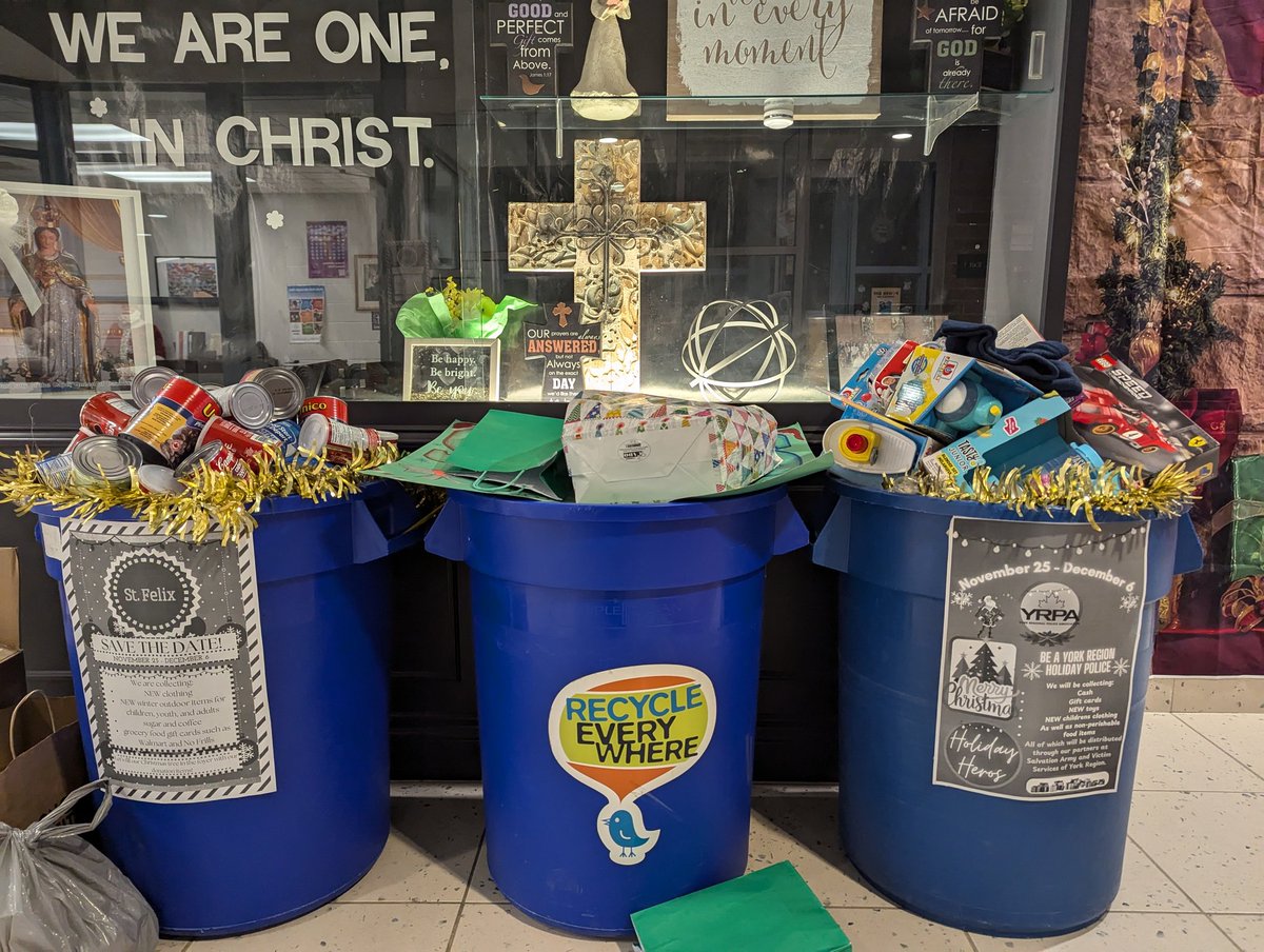 The Giving Tree Clothing,Toy &amp; Food Drive 2024- Your outstanding generosity has made a positive impact on many families! TY to our Luke 4:18 students who sorted &amp; packaged the items for Vaughan Food Bank, YRP, &amp; St. Felix Homeless Shelter #GENEROUS❤️