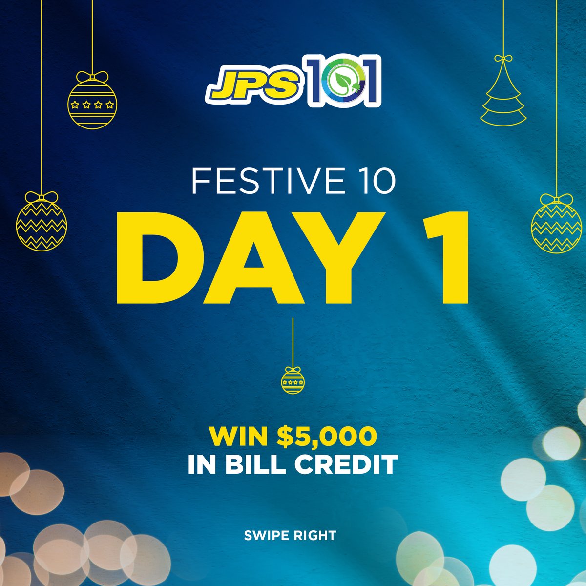 myJPSonline's tweet photo. It's Almost Christmas! 
As part of our countdown, we’re spreading Love and Light with “The Festive 10” – 10 Days of prizes and surprises! 
Want to be  a lucky winner of $5,000 in bill credit? Here’s how:
1 . Quote with  your answers
2. Use the hashtags #JPSPoweringAppiness https://t.co/PQbZLxD7CT