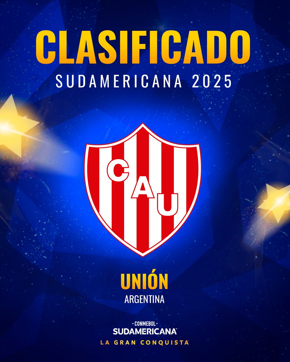 ❤️🤍 Bienvenido <a href="/clubaunion/">Club Atlético Unión</a> a la CONMEBOL #Sudamericana 2025.

#LaGranConquista