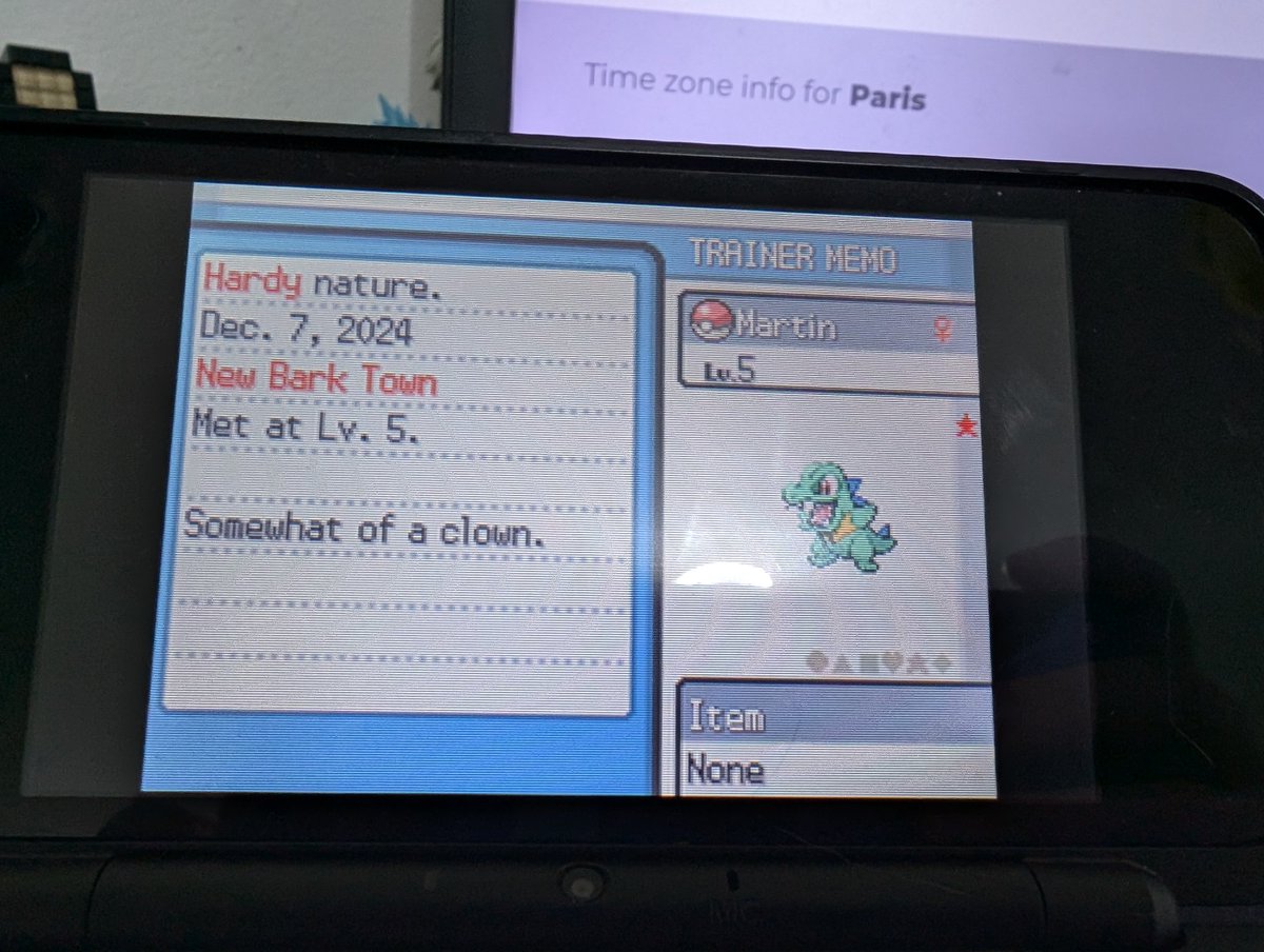 PamSouxD's tweet photo. J'ai enfin (Ou presque) réussie ma roulette sur HGSS! Totodile shiny pointe le bout de son museau après 4 phases et 3156 vues! Elle est magnifique et elle s'appelle Martin parce que la vie est ainsi, oh
Je vais en ressasser un autre par oeuf un jour juste pour Aligatueur ❤️ https://t.co/qcNAlU2i8L