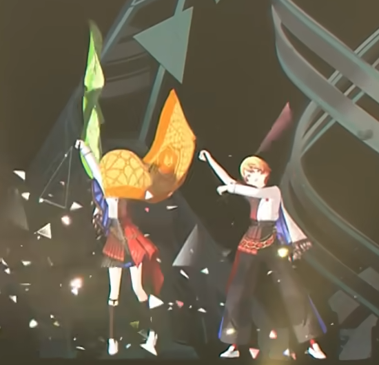 le0niigo's tweet photo. (he actually smacked her with the flag... minori...) https://t.co/XXemeThSuK