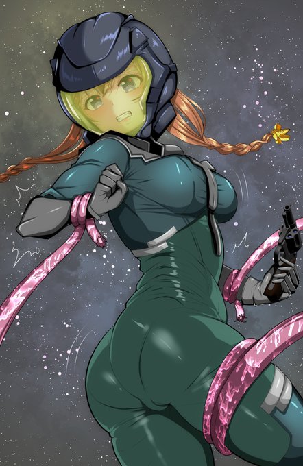 pixivとファンティア更新🐙💕
パイロットスーツもヘルメットも触手には関係ないみたい💦 