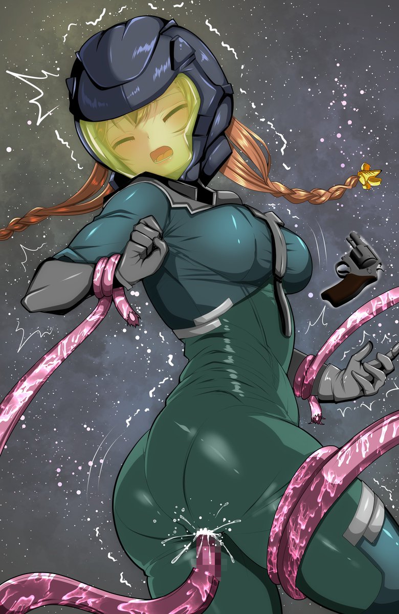 pixivとファンティア更新🐙💕
パイロットスーツもヘルメットも触手には関係ないみたい💦 