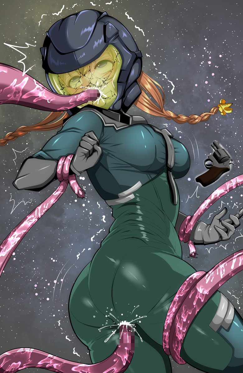 pixivとファンティア更新🐙💕
パイロットスーツもヘルメットも触手には関係ないみたい💦 