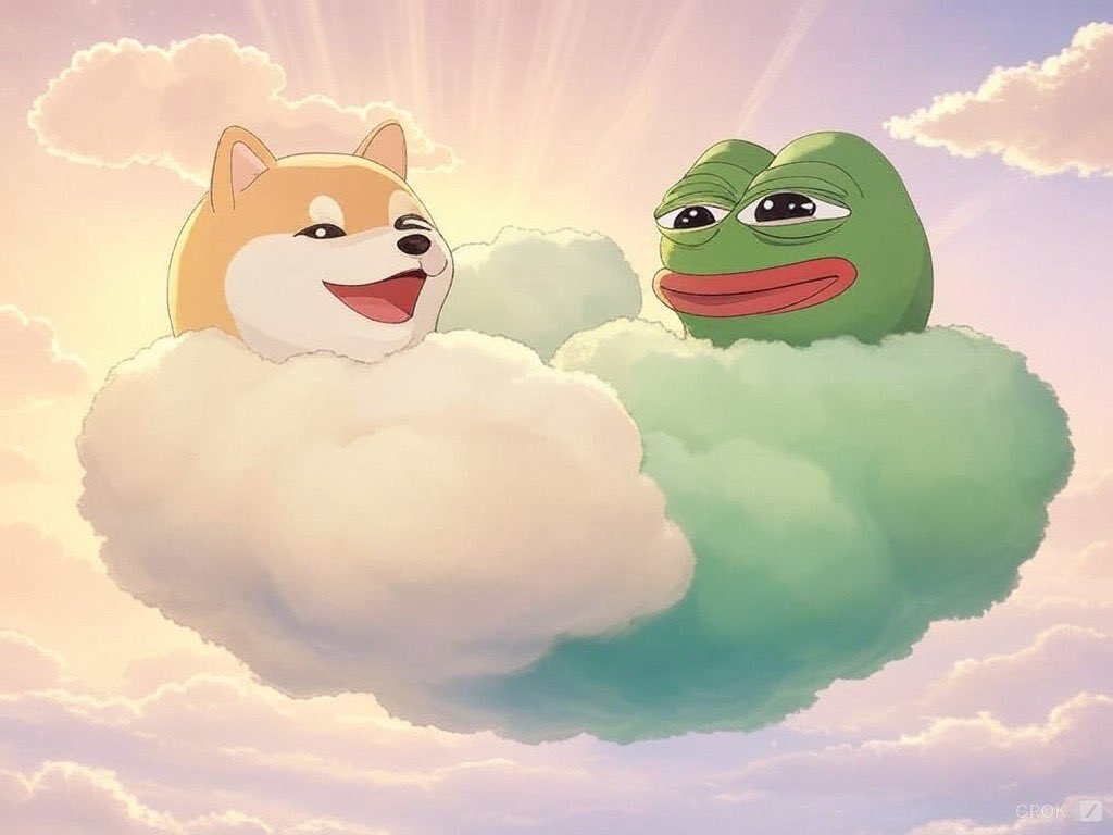 cloudogecto's tweet photo. Can I get a GM? ⛅️☕️
Remember, #DOGE and #PEPE are friends 🐕🐸
Taking over the meme world together 🤝
That’s the power of community 💪
#CLOUDOGE #MemeCoins #GM https://t.co/HhH0Dbii6G