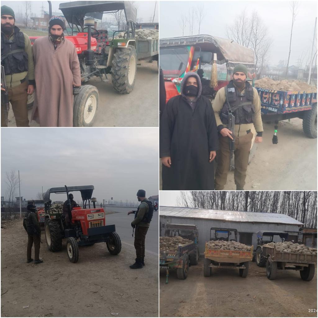 policekulgam's tweet photo. Kulgam police along with officers of geology and mining department kulgam seized 17 vehicles (11 #JCBs and 06 #tractors) involved in illegal extraction and transport of mining minerals at #Thokerpora, #Ashmuji &amp; #Bhan from river Vaishow. @JmuKmrPolice @KashmirPolice @DigSkr https://t.co/gCSkbszHZH