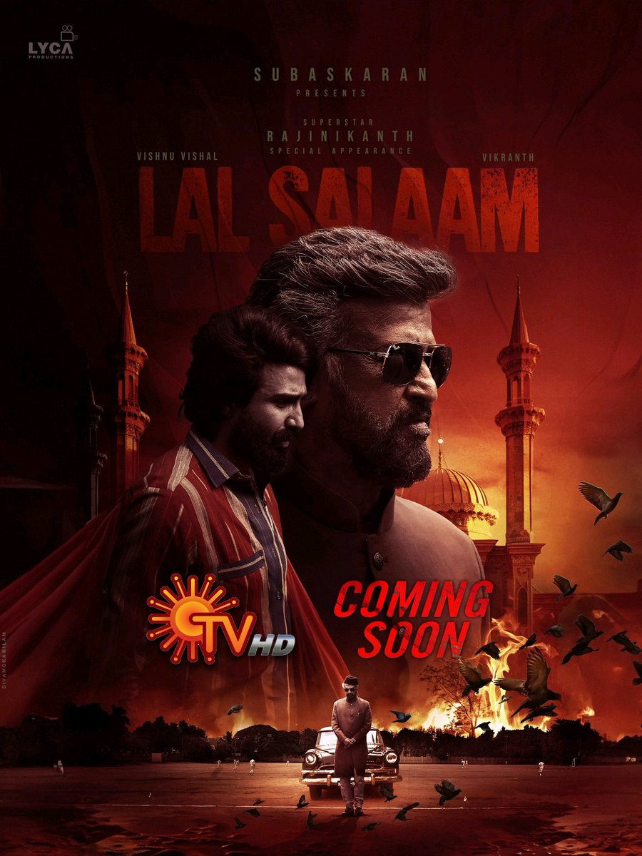 srs_ca_tv's tweet photo. #LalSalaam Tv Premeire Coming Soon In Sun Tv 

Also In Telugu Malayalam Kannada (Respective Sun Network Channels) https://t.co/npgToD8pLT