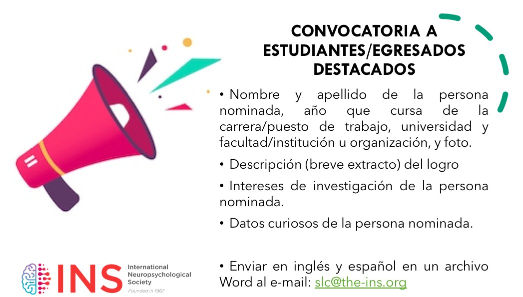 ins_slc's tweet photo. As we're coming up on the end of the year that means our annual meeting is just around the corner...
That means it's time for #INSstudentspotlight Call for Kudos!🗣️ Email slc@the-ins.org or fill out this form (https://t.co/o9ObDYbgen…) to nominate a student doing great work! https://t.co/o18AYXNXAZ