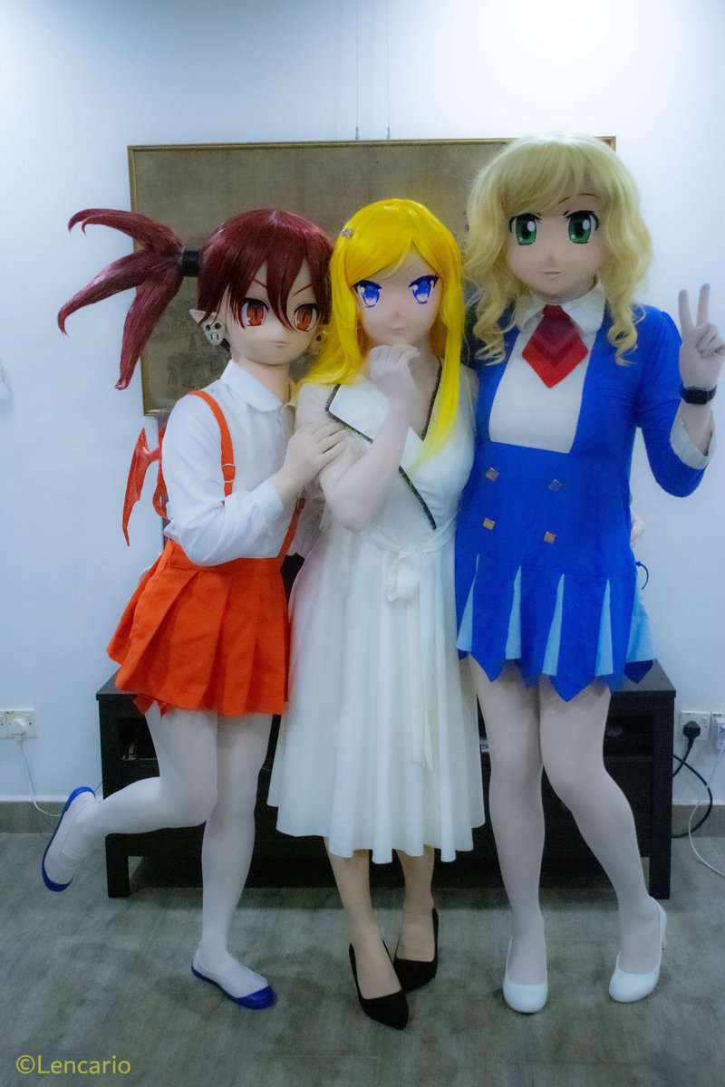 mariko_tessier's tweet photo. Good times looking pretty together in our best shoes with @AkariHanamura, @MiRei_Kig89 and I, @mariko_tessier ! Thank you both! https://t.co/omI49msw58