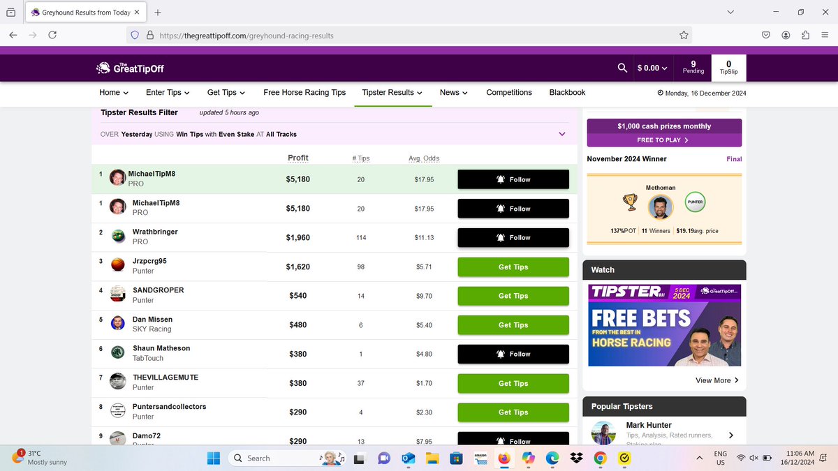 TipM8.com tweet media