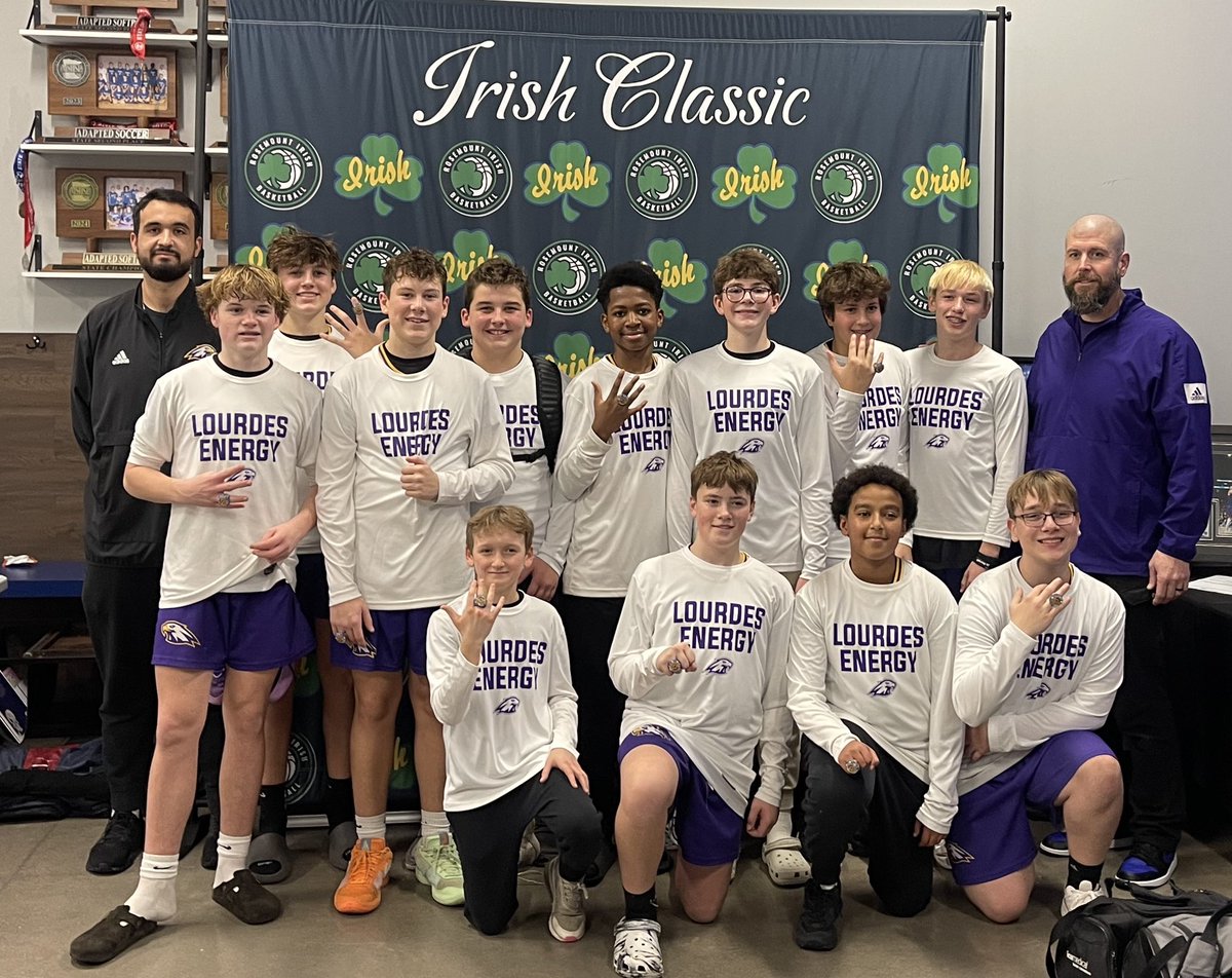 Congrats to this group of <a href="/LHS_BBB/">Lourdes Boys Basketball</a> players. These boys played hard all weekend and were rewarded with a championship!  Very proud of their effort