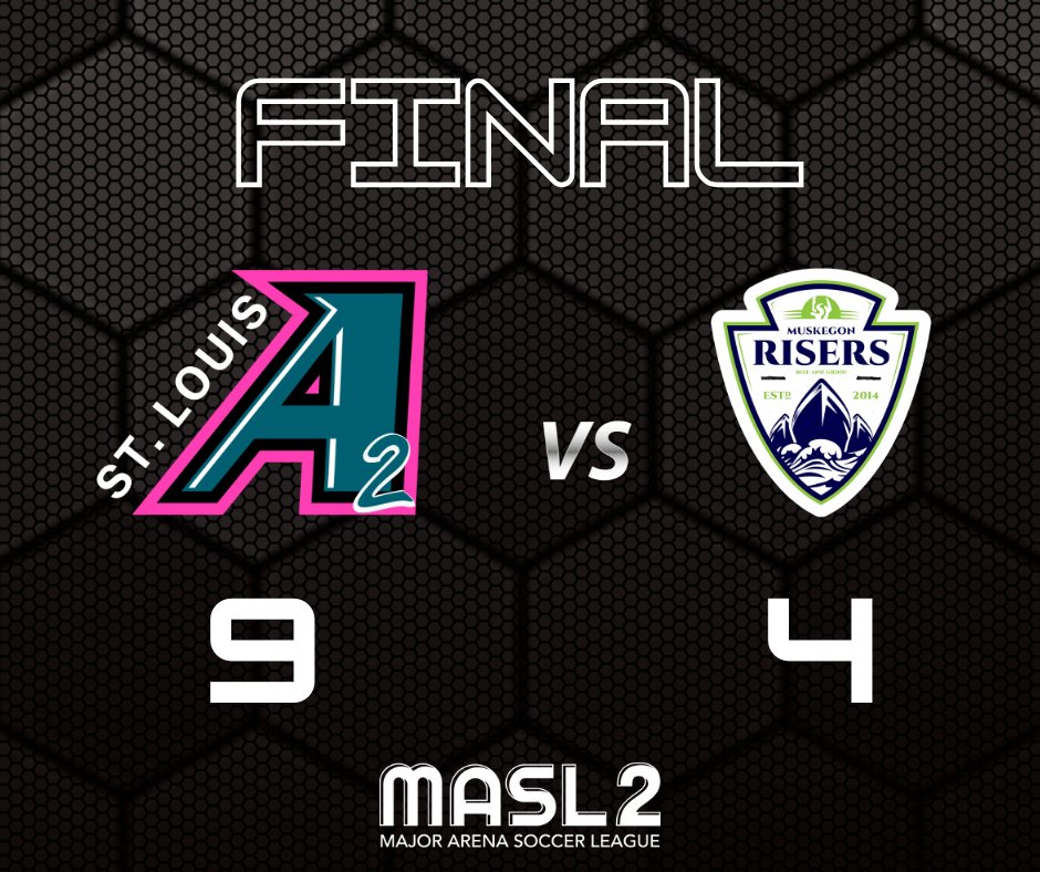 stlouisambush's tweet photo. FINAL SCORE 🔥

Ambush 2️⃣ comes out on top with a dominant 9-4 victory over the Muskegon Risers! 💪⚽

A huge team effort and a great way to finish strong. Let’s keep this momentum rolling all season! 🙌

#GoAmbush #MASL2 #Ambush2 #Victory https://t.co/c66v90Strf