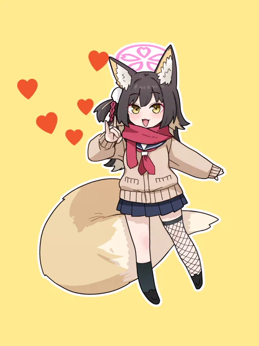 せっかくイズナの誕生日なので  グッズイラストから  冬毛のイズナを 