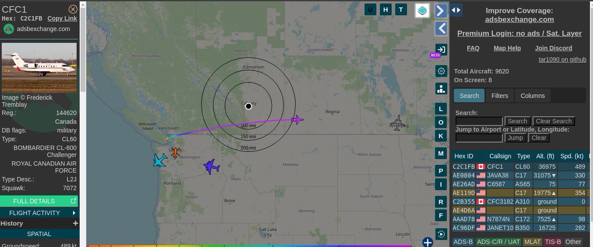 robsobject's tweet image. Trudeau leaving BC on  #cfc01 
#aviation #planespotting #yyc #yvr