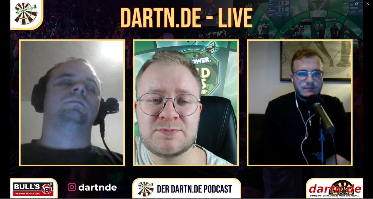 dartn.de Dart News (@dartn_de) on Twitter photo +++ SHORTLEG - WM TAG 1 +++
🙁 Traurige Info zu Wayne Mardle
🎯 Analyse Spiele Tag 1
🔜 Vorschau Tag 2 mit erster 🇩🇪 Beteiligung
🎙️: <a href="/MvdB180/">Marvin van den Boom</a>, <a href="/dartbarth/">Kevin Barth</a>, <a href="/ScherpDarts/">Benni Scherp</a>
➡️ youtube.com/live/7bazhRYQq… + überall da, wo es Podcasts gibt
#darts #dartzn #dartswm #shortleg +++ SHORTLEG - WM TAG 1 +++
🙁 Traurige Info zu Wayne Mardle
🎯 Analyse Spiele Tag 1
🔜 Vorschau Tag 2 mit erster 🇩🇪 Beteiligung
🎙️: <a href="/MvdB180/">Marvin van den Boom</a>, <a href="/dartbarth/">Kevin Barth</a>, <a href="/ScherpDarts/">Benni Scherp</a>
➡️ youtube.com/live/7bazhRYQq… + überall da, wo es Podcasts gibt
#darts #dartzn #dartswm #shortleg