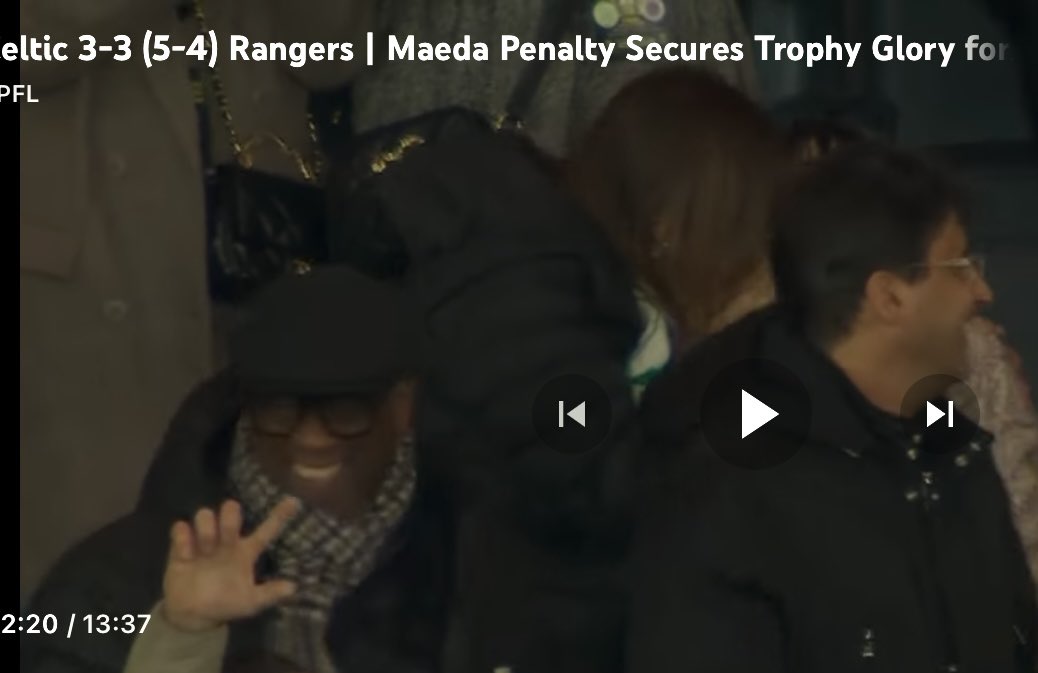 CarlJungleBhoy's tweet photo. That was Ian Wright celebrating Celtic’s win just in front of Diazen’s family, wasn’t it?? https://t.co/w2DD1owonf