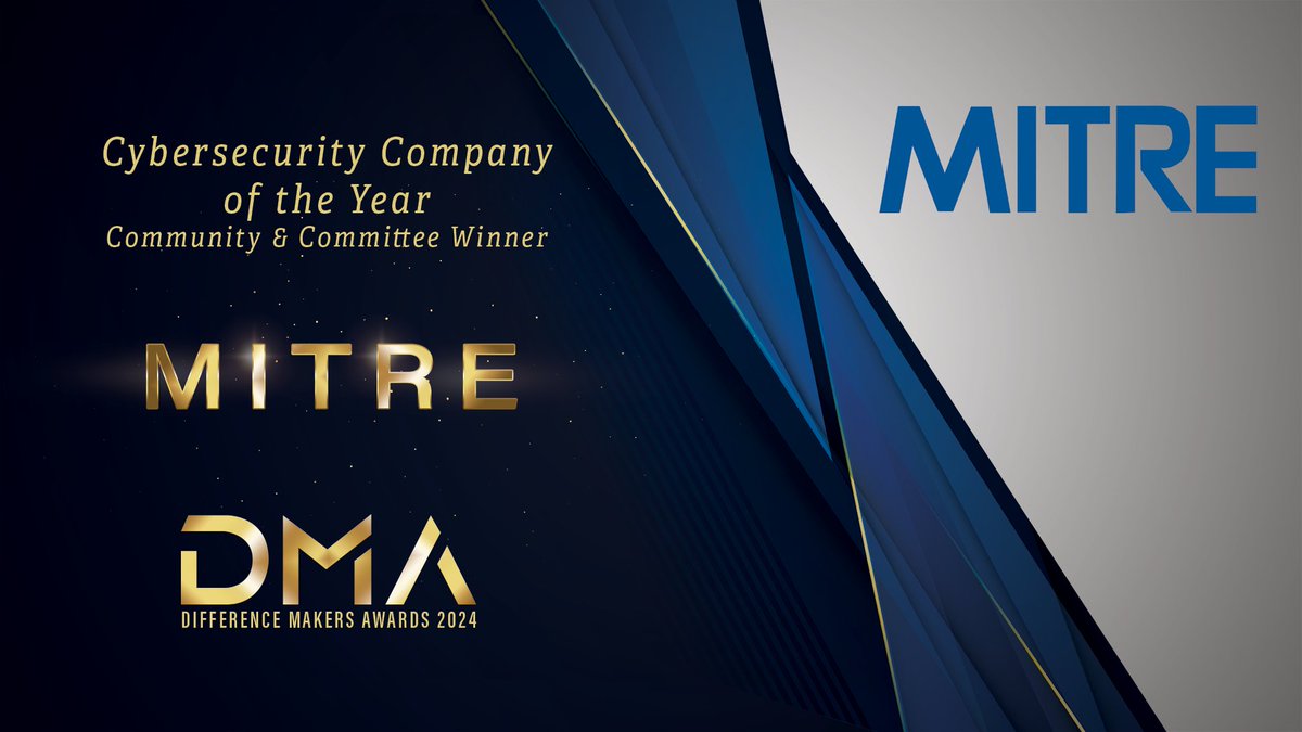 SANSInstitute's tweet photo. The Cybersecurity Company of the Year Award 🏆 goes to a community-minded company that offers high-quality products and services, demonstrates strong ethical standards, and exhibits exemplary leadership within #cybersecurity.

This year, the Community Winner and the Committee Winner are one in the same — @MITREcorp! Congratulations!

#SANSDMA