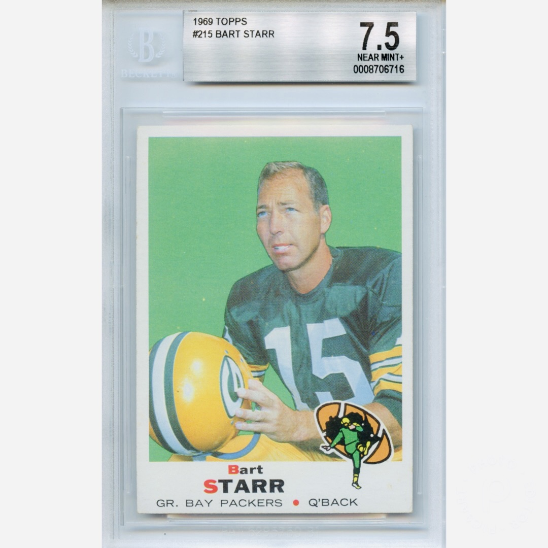 CardsGraded's tweet image. 1969 Topps Bart Starr    #topps #toppsfootball #vintagesportscards #gopackgo #gbpackers #packers #packersnation #bartstarr #rolltide #beckettgrading #sportscards #sportscardinvestor #showyourhits #thehobby #collect #baseballcards #bgsgraded #whodoyoucollect #psacard #tradingcards