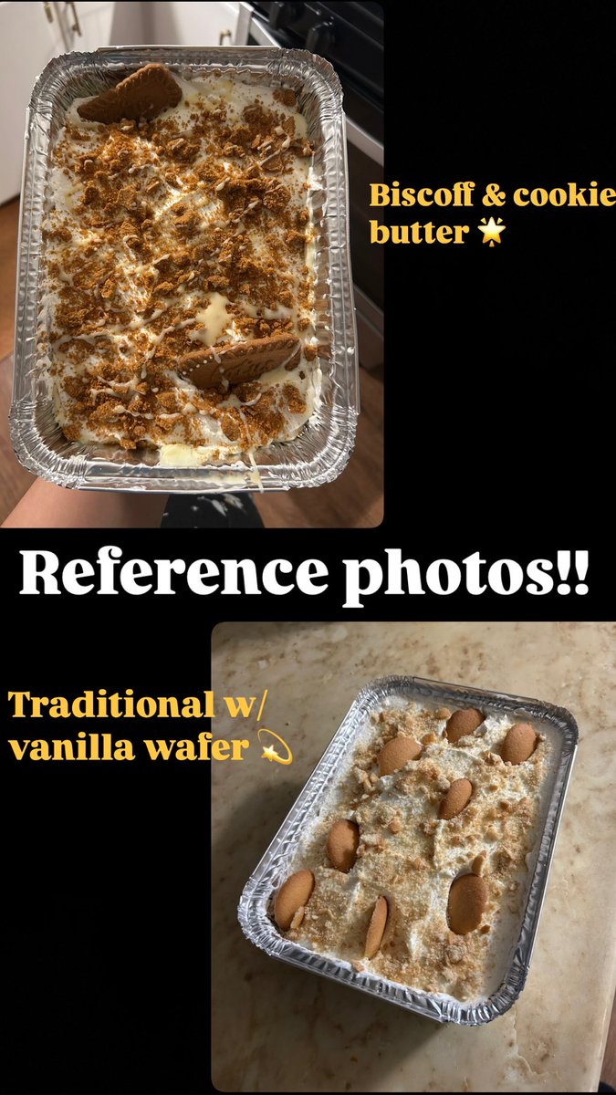 If youuu live in satx and want some fire ass banana pudding for ur holiday party or just a treat for yourself (cus u deserve it) then hit my lineee 😏💫🍌🍰🌟