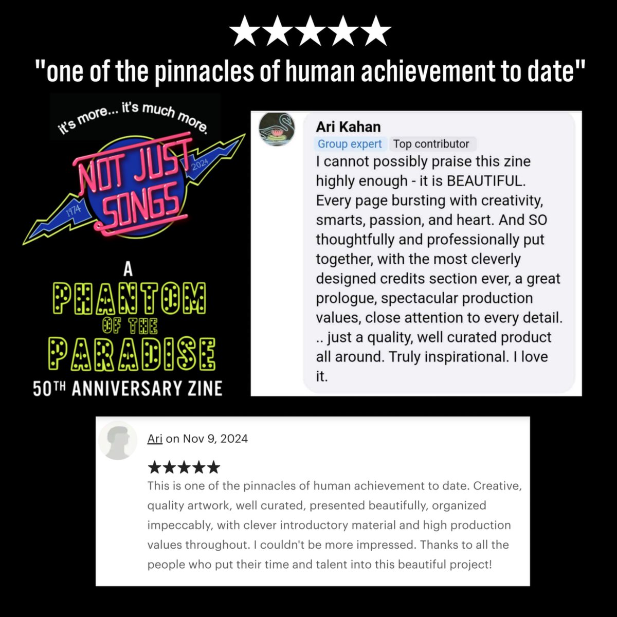 NOT JUST SONGS: A Phantom of the Paradise Zine tweet media
